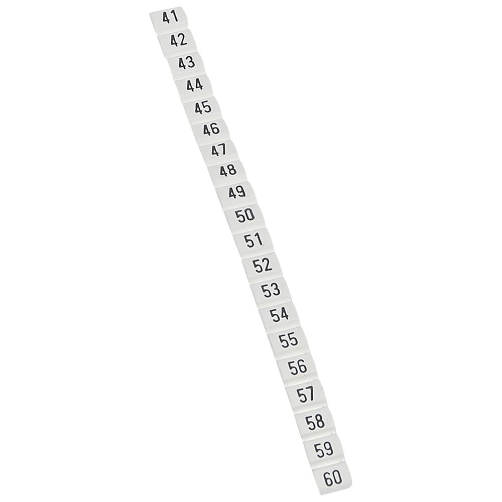 Legrand  CAB 3  41 ile 60 arası hazır rakamlar 0.5 ile 1.5 mm2 kesitli kablo ve klemensde LEG-038152