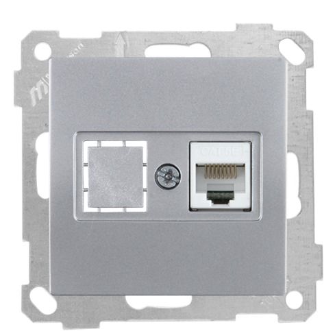 Mutlusan Data Prizi 1*Rj45  Cat5E  İnox - 2100 136 0182