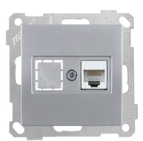Mutlusan Data Prizi 1*Rj45  Cat5E  İnox - 2100 136 0182