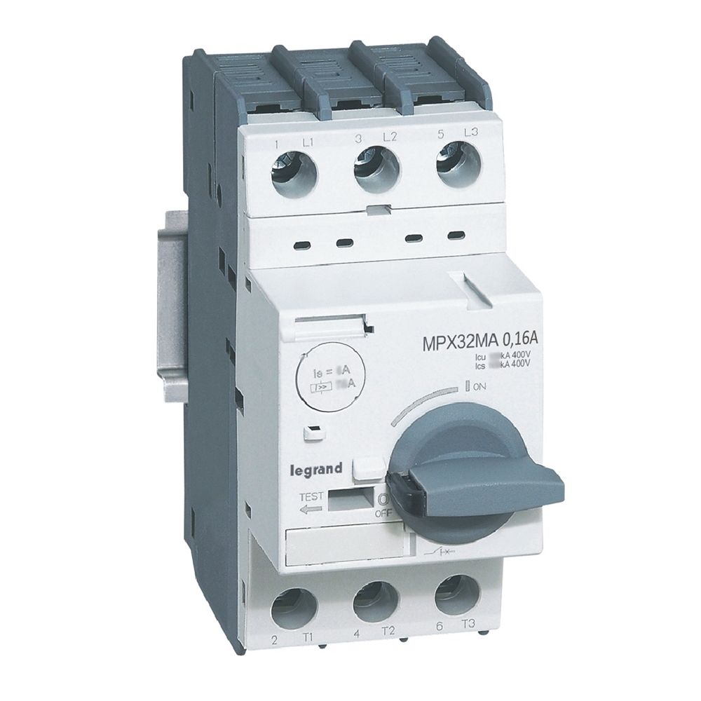 Legrand  MPX³ 32MA çevirmeli tip manyetik korumalı motor koruma şalteri 0.16A LEG-417340