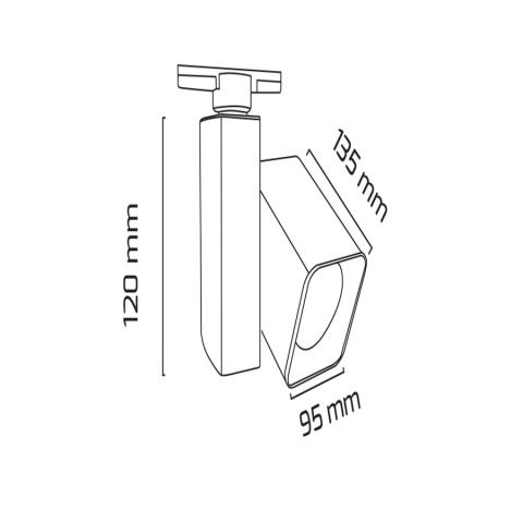 Goya Gy 3632 Siyah Kasa 42W 40° 5000K Led Ray