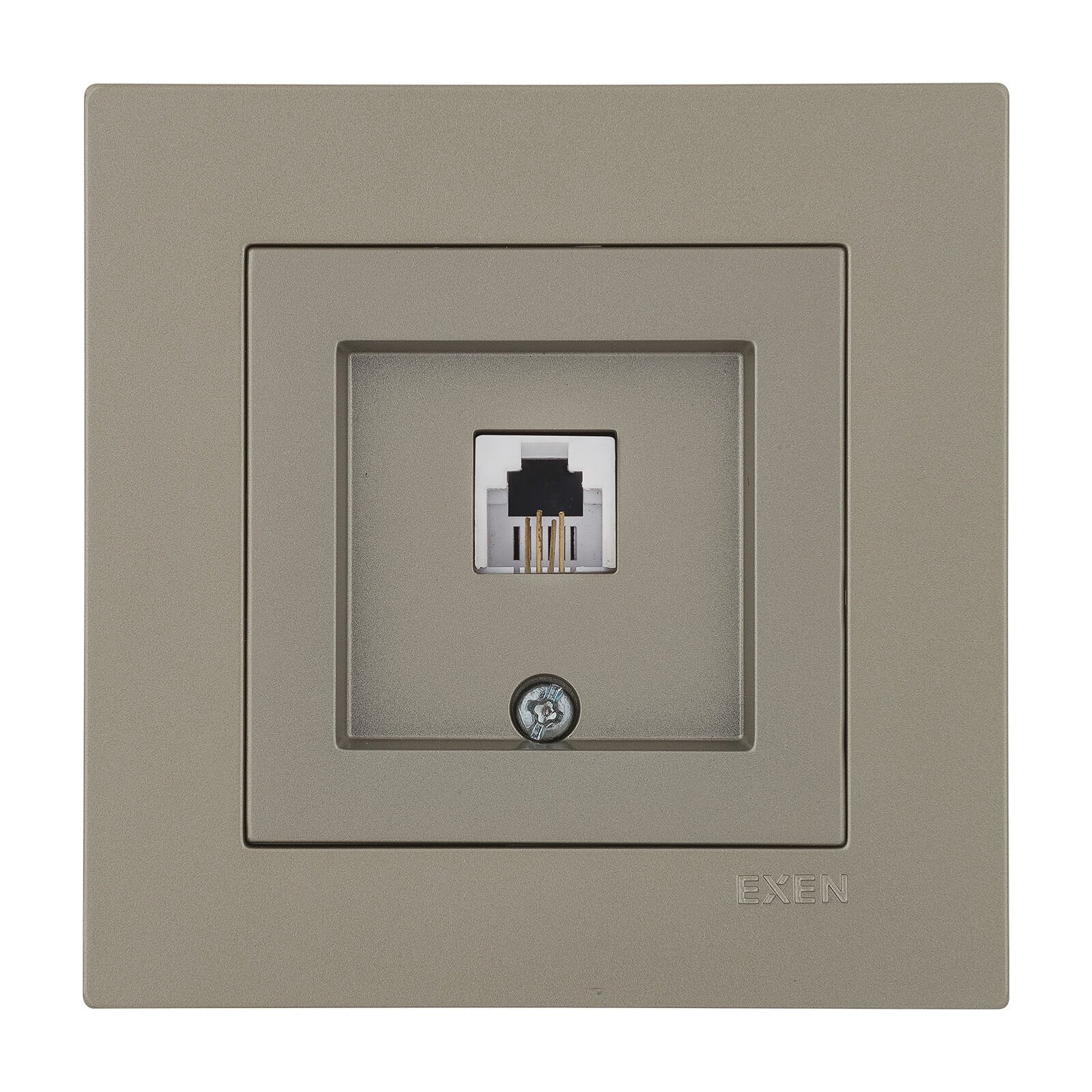 Exen Karell Titanyum Nümeris Telefon Prizi (Rj11 Kablolu) Komple Takim