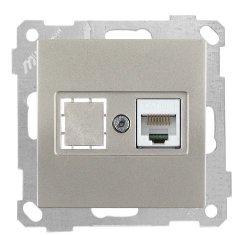 Mutlusan Data Prizi 1*Rj45  Cat5E  Titanyum - 2100 136 0183