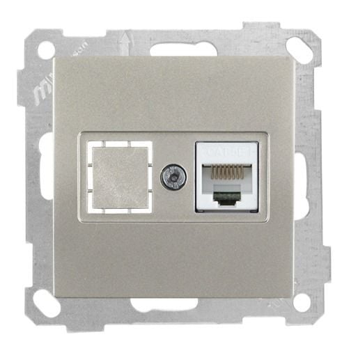 Mutlusan Data Prizi 1*Rj45  Cat5E  Titanyum - 2100 136 0183