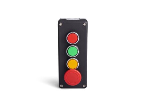 Emas Siyah-Gri Pl.Kutu Dörtlü-Üç Yuv.Bir Acil Stop 40 M - P43A1BE40