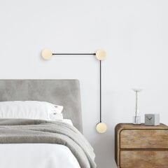 Aydinlatmadunyam Aplik BlackCream Domino-11048