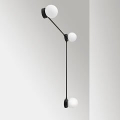 Aydinlatmadunyam Aplik BlackCream Domino-11048