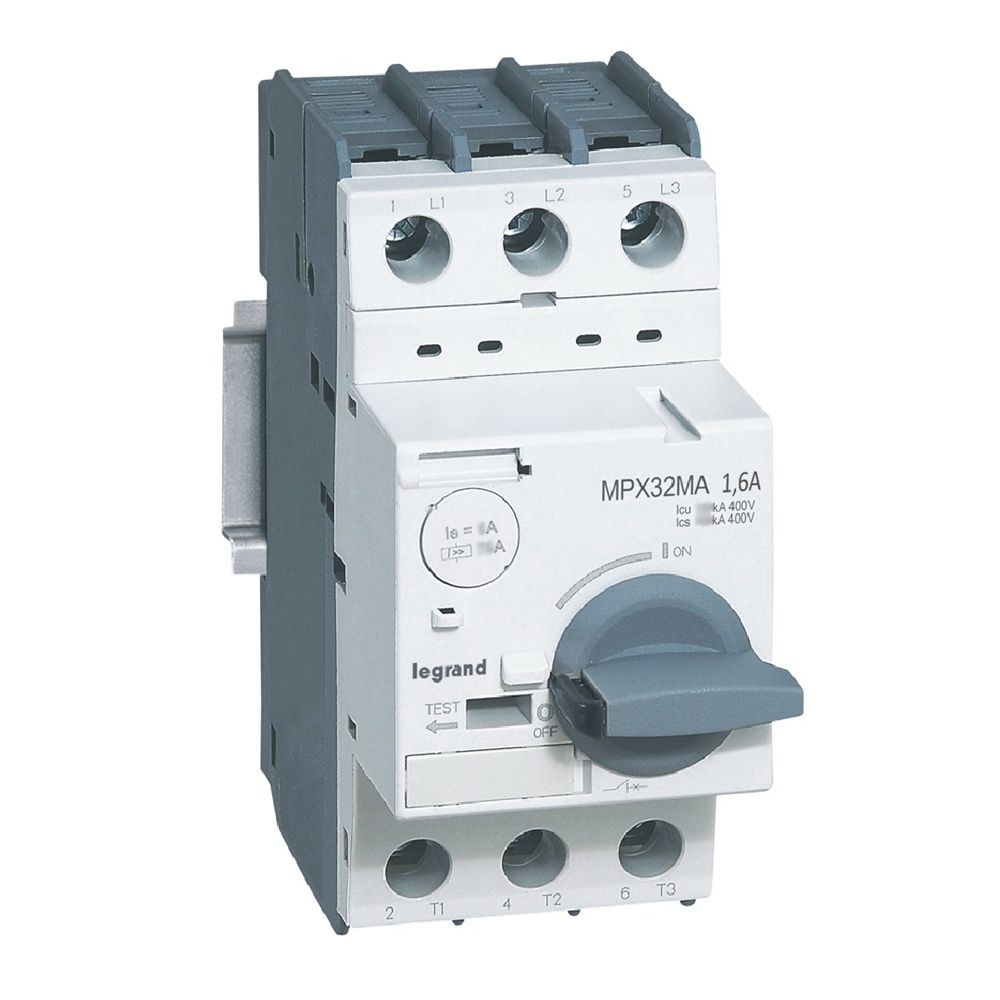 Legrand  MPX³ 32MA çevirmeli tip manyetik korumalı motor koruma şalteri 1.6A LEG-417345