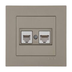 Exen Karell Titanyum Data Cat6 + Nümeris Telefon Prizi Cat3 Komple Takim