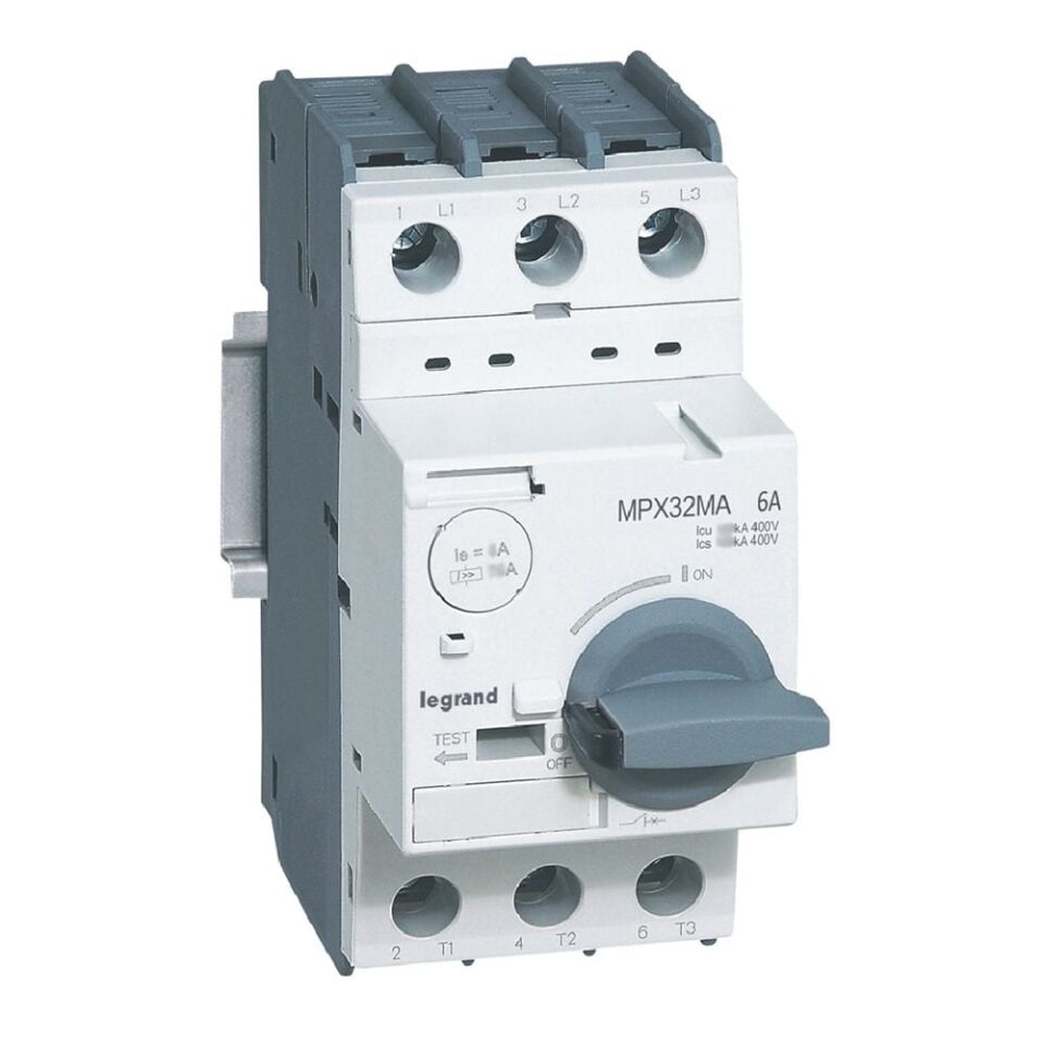 Legrand  MPX³ 32MA çevirmeli tip manyetik korumalı motor koruma şalteri 6A LEG-417348