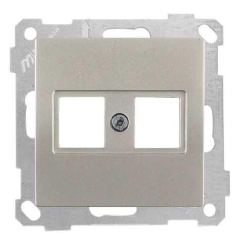 Mutlusan Mek+Tuş Data Prizi 2*Rj45  Konnektörsüz  Titanyum - 2100 137 0183