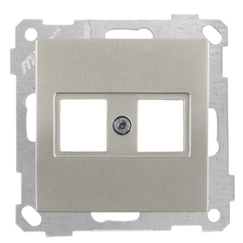 Mutlusan Mek+Tuş Data Prizi 2*Rj45  Konnektörsüz  Titanyum - 2100 137 0183