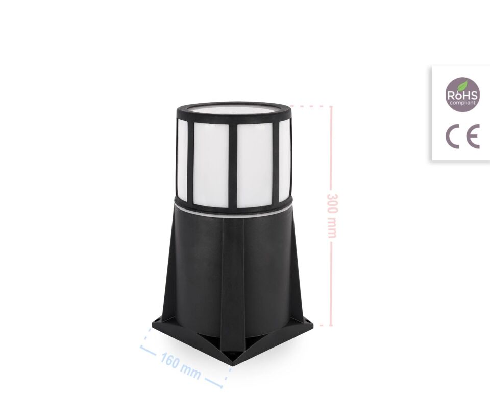 ACK Pc Bahçe Set Üstü Armatürü 300Mm E27 AG57-01121