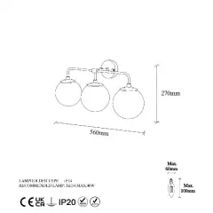 Aydinlatmadunyam Aplik BlackAntique Horn-12208