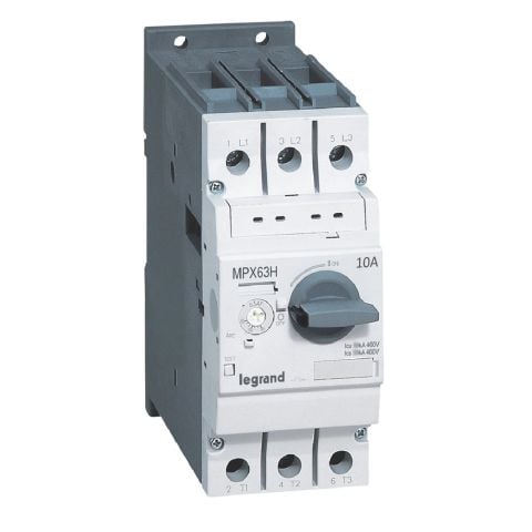 Legrand  MPX³ 63H çevirmeli anahtarlı tip motor koruma şalteri In:10A termik 6 ile 10A  LEG-417360