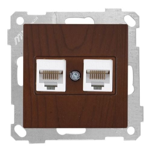Mutlusan Data Prizi 2*Rj45  Cat5E  Ceviz - 2100 138 0157