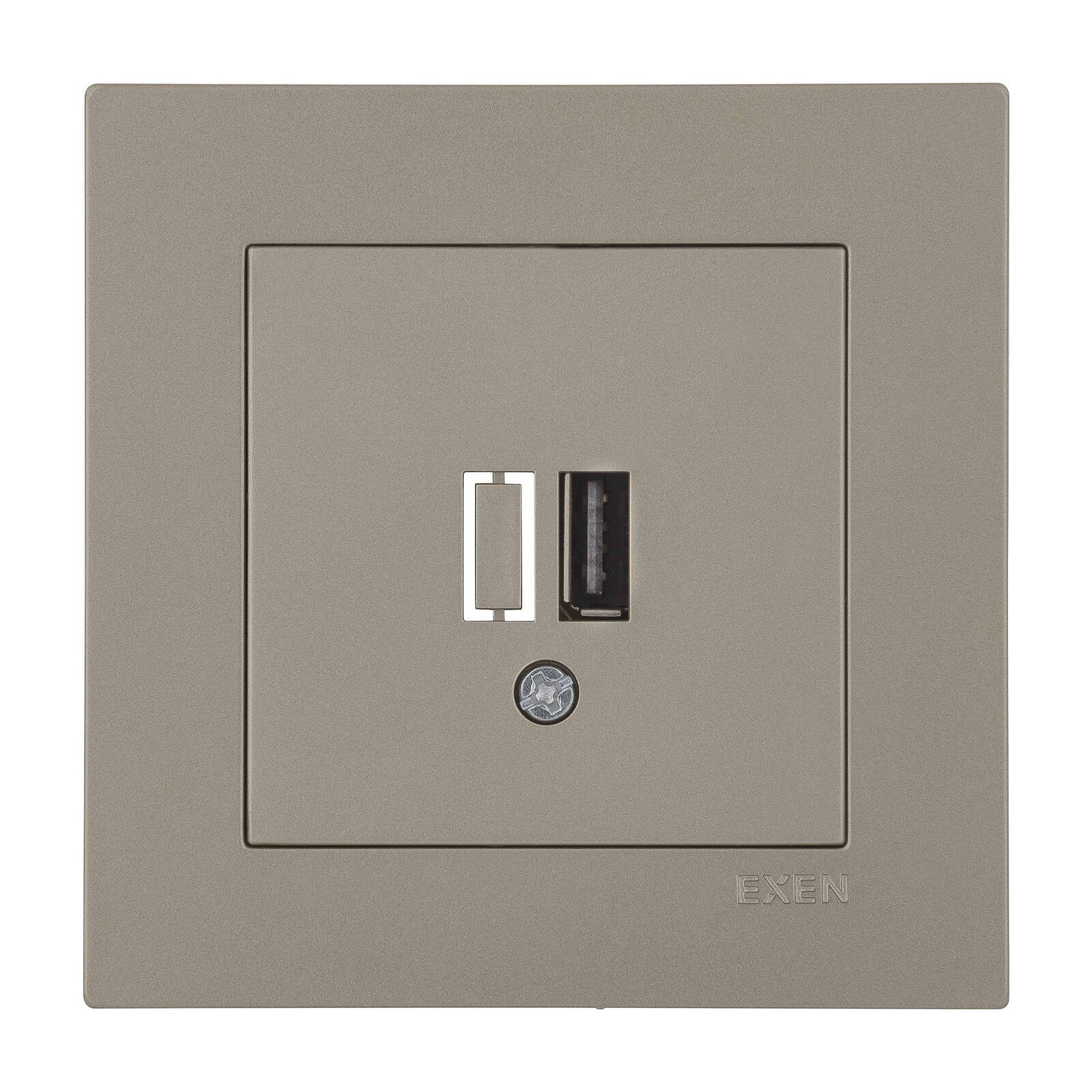 Exen Karell Titanyum Usb Sarj Prizi Komple Takim