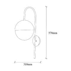 Aydinlatmadunyam Aplik BlackVintage Bastos-Nuw-3055