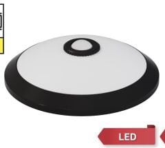 HOROZ 400-110-143 Plastik 360° Ledli Sensörlü Tavan Armatürü Siyah H-400-110-143