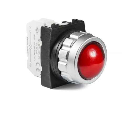 Emas H Led'Li Sinyal Lambası Kırmızı 12-30V Ac/Dc - H060XK
