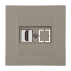 Exen Karell Titanyum Hdmi Priz Jakli Komple Takim