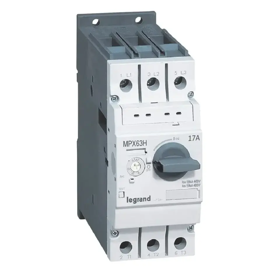 Legrand  MPX³ 63H çevirmeli anahtarlı tip motor koruma şalteri In:17A termik 11 ile 17A LEG-417362