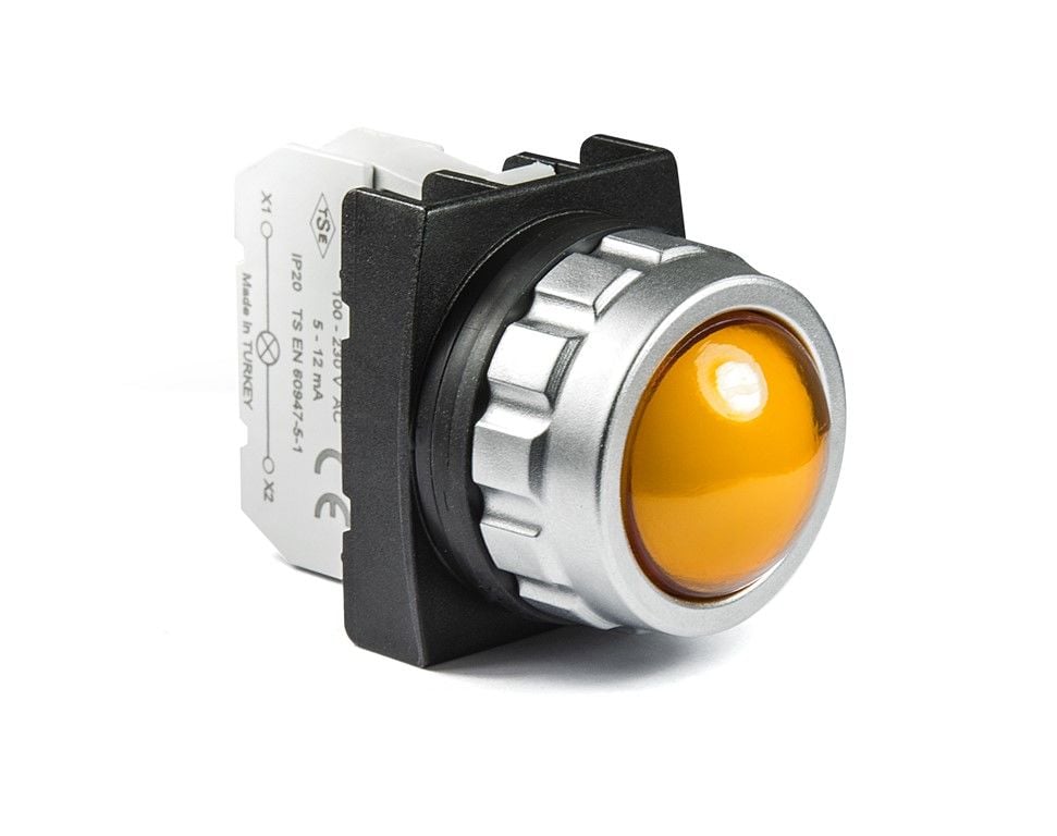 Emas H Led'Li Sinyal Lambası Sarı 12-30V Ac/Dc - H080XS