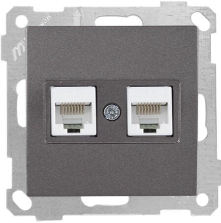 Mutlusan Data Prizi 2*Rj45  Cat5E  Füme - 2100 138 0195