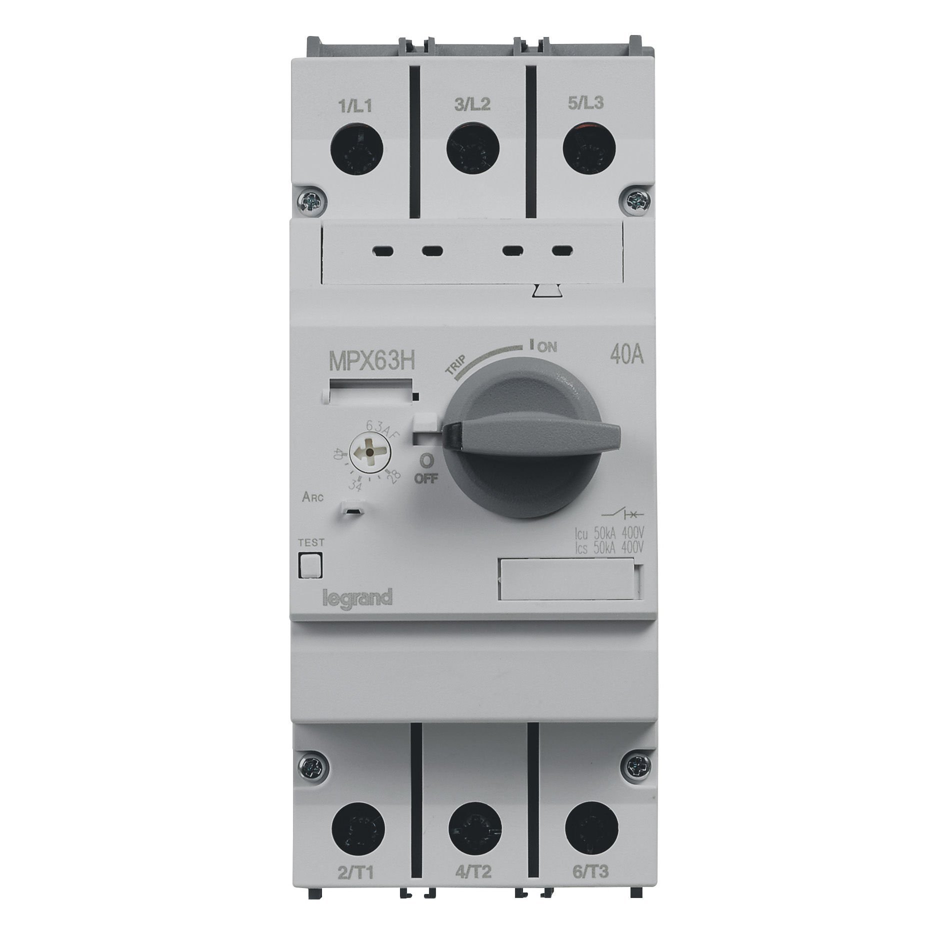 Legrand  MPX³ 63H çevirmeli anahtarlı tip motor koruma şalteri In:40A termik 28 ile 40A LEG-417366