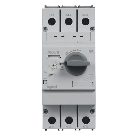 Legrand  MPX³ 63H çevirmeli anahtarlı tip motor koruma şalteri In:40A termik 28 ile 40A LEG-417366