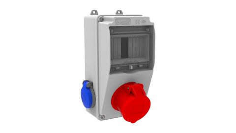 Bemis  5/16A. 380V. 1 Ad. Ön - 1/16A. 220V. 1 Ad. Yan IP44 BH1-2118-1020