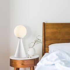 Aydinlatmadunyam Masa Lambasi White Gondol-Num-5042