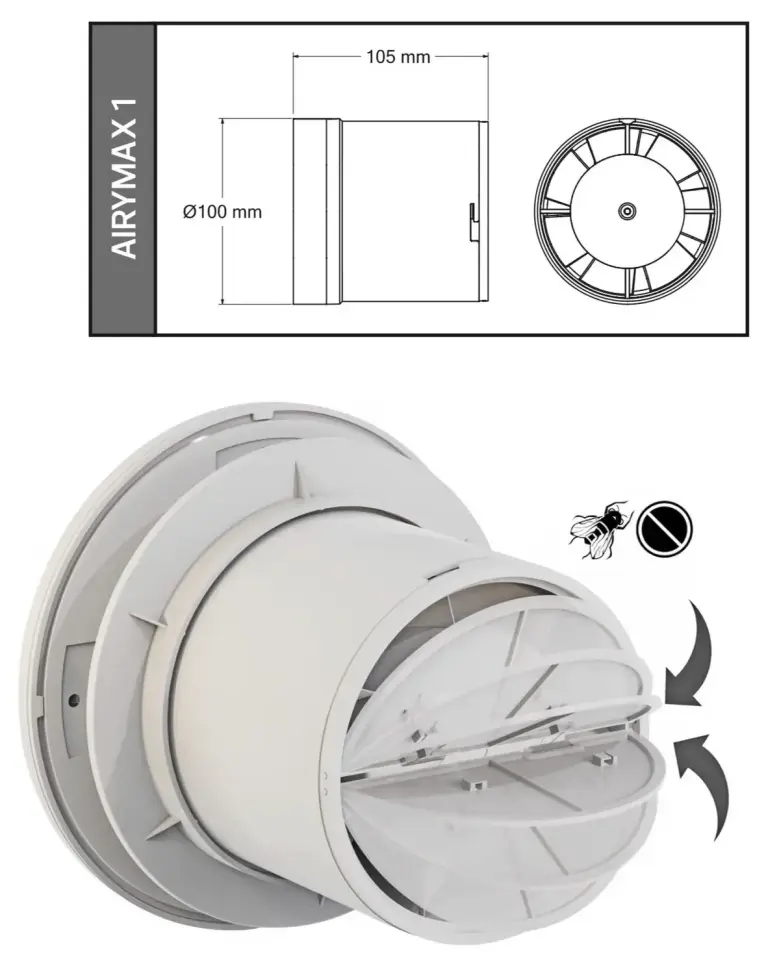 HOROZ 502-200-100 Airymax-4 Plastik Fan 100Ø Beyaz H-502-200-100