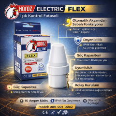Horoz 089-001-0002 Flex 10A 220-240V Fotosel
