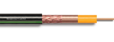 Reçber RG 11 U/6 PHY-PE Class B Cu/Cu 75 Ohm Fiziksel Köpüklü PE Kılıflı (Yeraltı-Harici) Koaksiyel