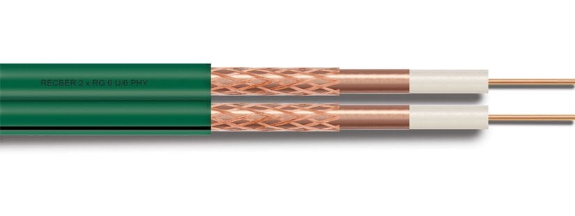 Reçber 2xMini U/6 PHY-PVC Cu/Al 75 Ohm Fiziksel Köpüklü PVC Kılıflı Duplex Koaksiyel Kablo