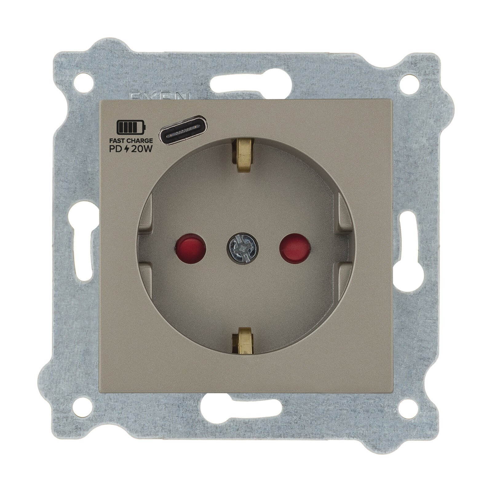 Exen Titanyum Modül+Kapak  Toprakli Priz + Type-C