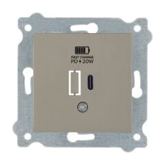 Exen Titanyum Modül+Kapak  Usb Sarj Prizi Type-C