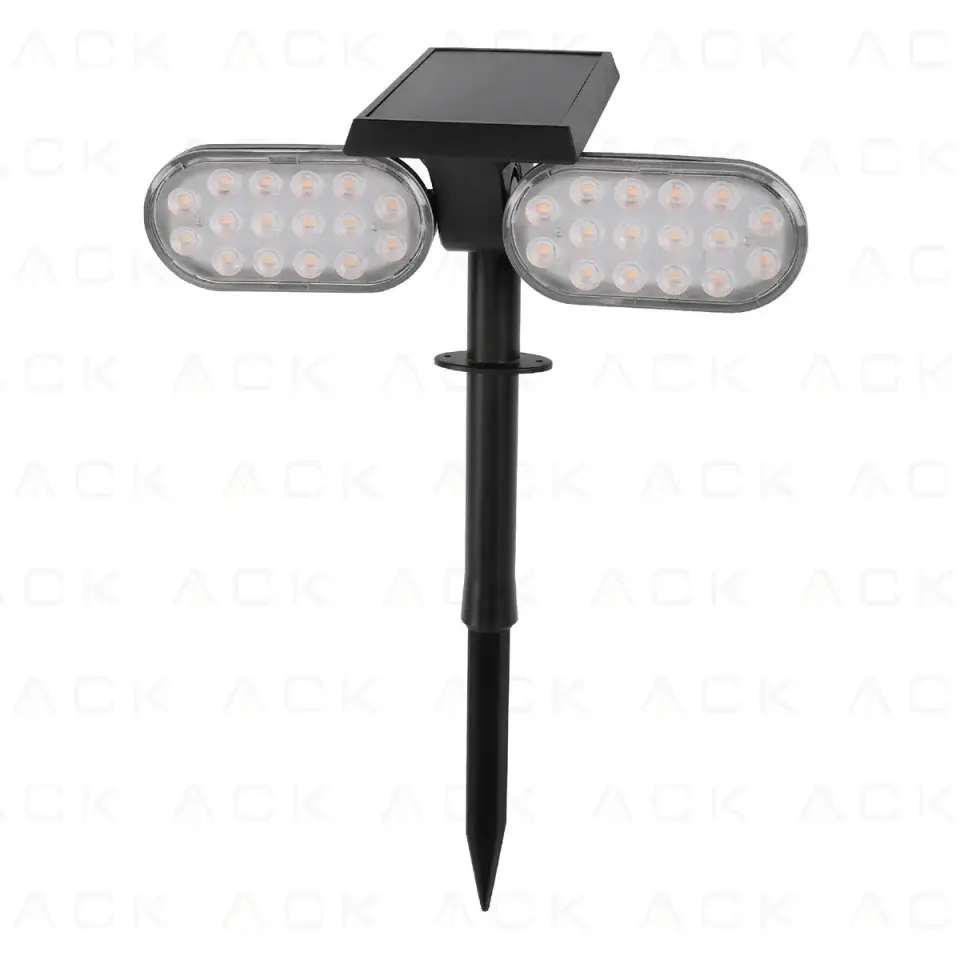 ACK Solar Led Çim Armatürü Kazıklı 8W/H 3000K İkili AG60-02801