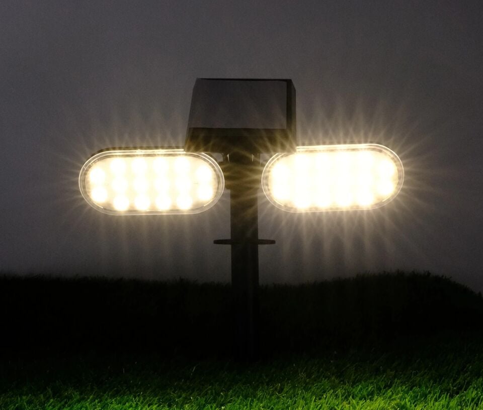 ACK Solar Led Çim Armatürü Kazıklı 8W/H 3000K İkili AG60-02801