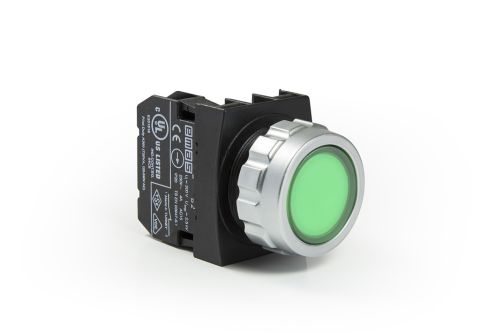 Emas H 30Mm Buton Start Yeşil - H100DY