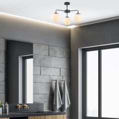 Aydinlatmadunyam Plafonyer BlackCream Viran-11006