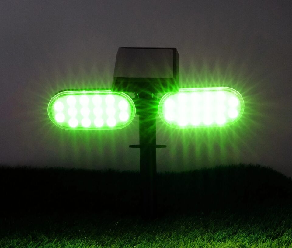 ACK Solar Led Çim Armatürü Kazıklı 8W/H Yeşil İkili AG60-02851