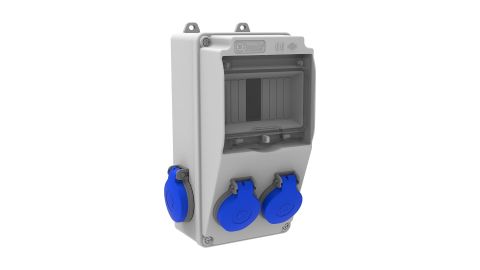Bemis  1/16A. 220V. 2 Ad. Ön 1/16A. 220V. 2 Ad. Yan IP44 BH1-2202-2020