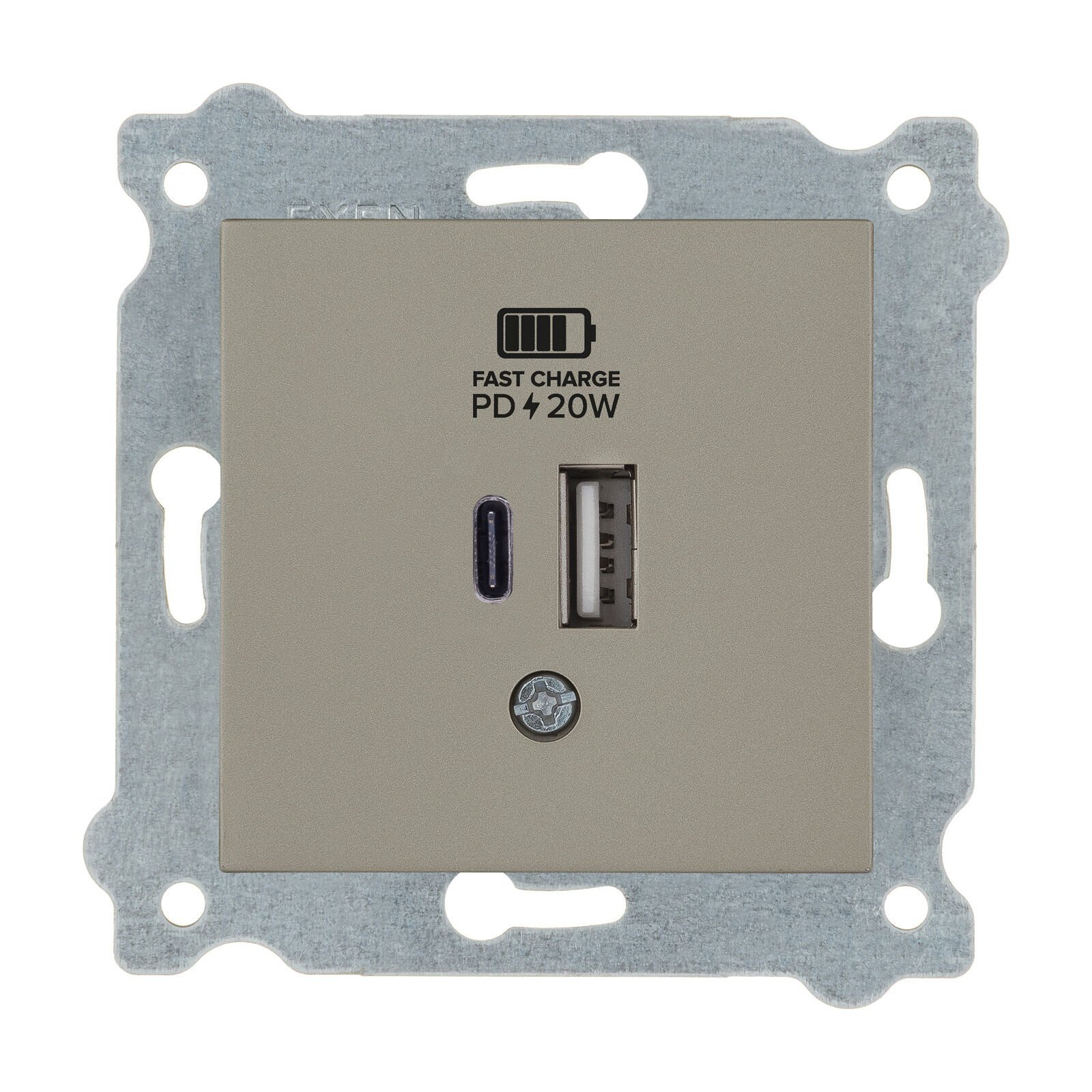 Exen Titanyum Modül+Kapak  2X Usb Sarj Prizi Type-C + Type-A