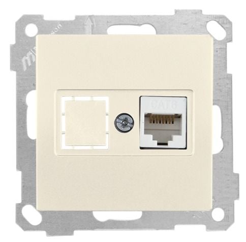 Mutlusan Data Prizi 1*Rj45  Cat6  Krem - 2100 140 0102