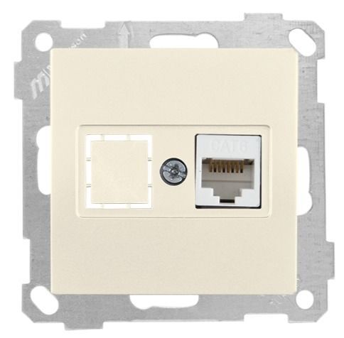 Mutlusan Data Prizi 1*Rj45  Cat6  Krem - 2100 140 0102
