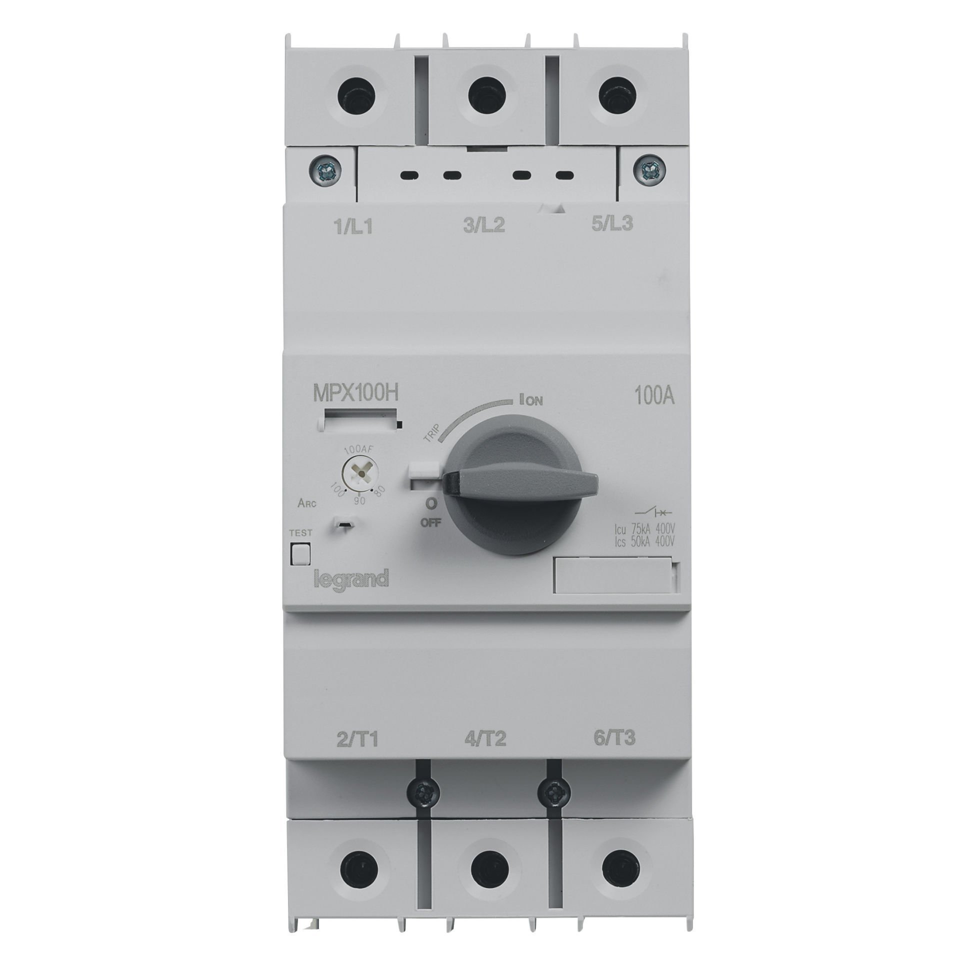 Legrand  MPX³ 100H çevirmeli anahtarlı tip motor koruma şalteri In:100A termik 80 ile100A LEG-417379