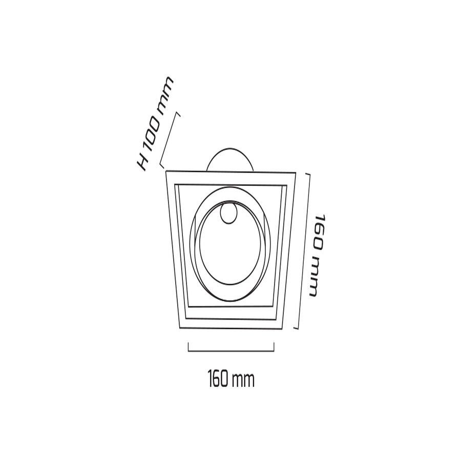 Goya Gy 3051-14 Siyah Kasa 14W 60° 2700K Sıva Altı Cob Led Armatür