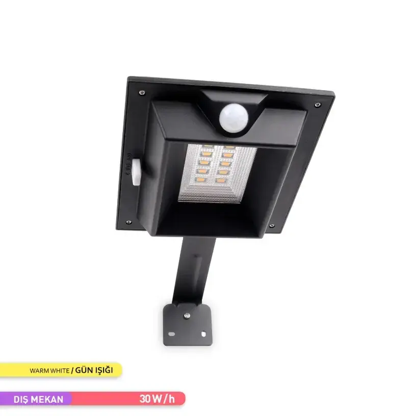 ACK Solar Led Bahçe Armatürü Sensörlü  8W/H 3000K AG60-04801
